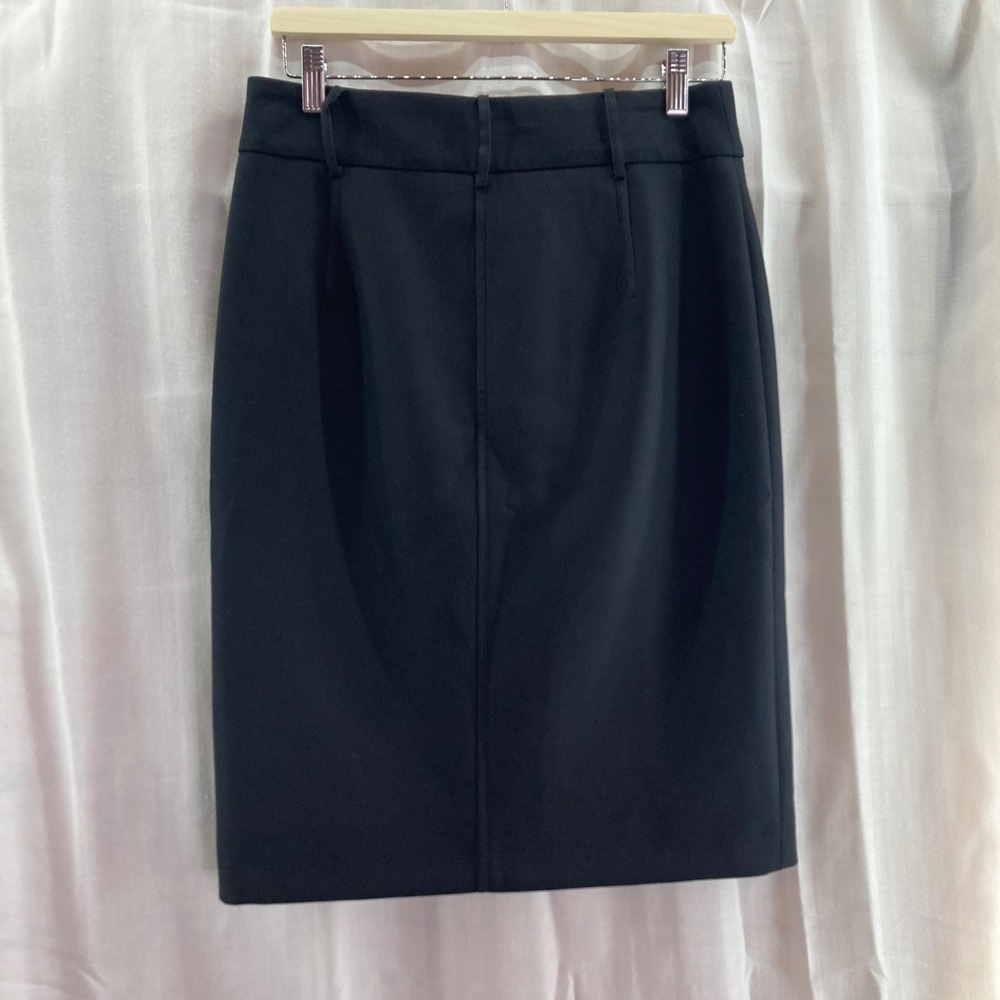 Zara Woman Black Pencil Skirt Full Length Zipper Stretch‎ Career - Picture 2 of 5